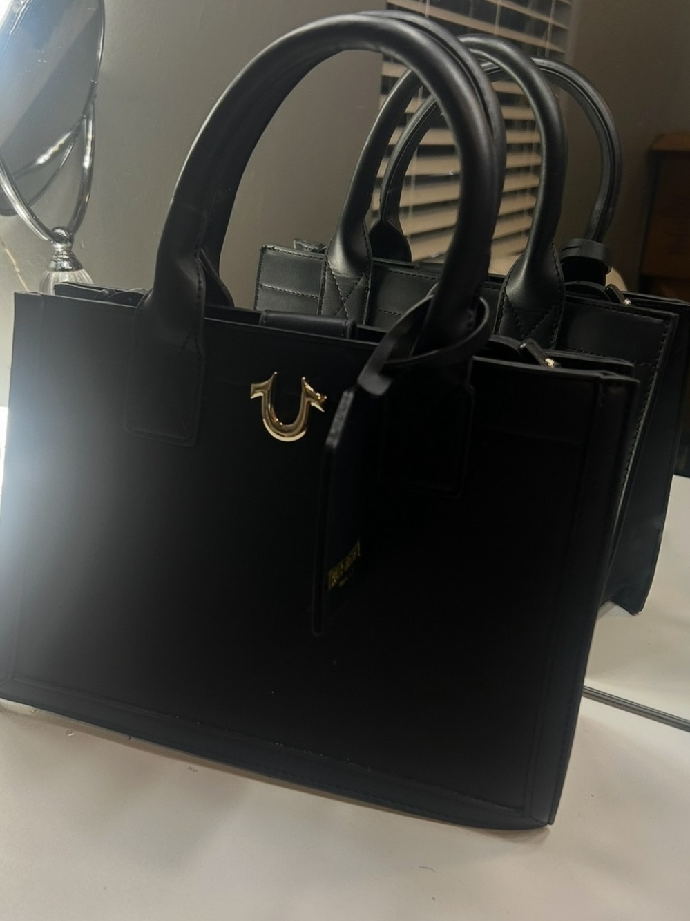 True religion Classic Black Structure Tote Bag
